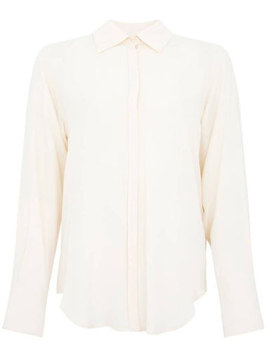 Seventy White Long-Sleeve Silk Shirt - SEVENTY - BALAAN 1