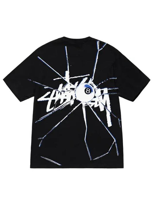 Shattered 8 Ball Short Sleeve T Shirt Black - STUSSY - BALAAN 2