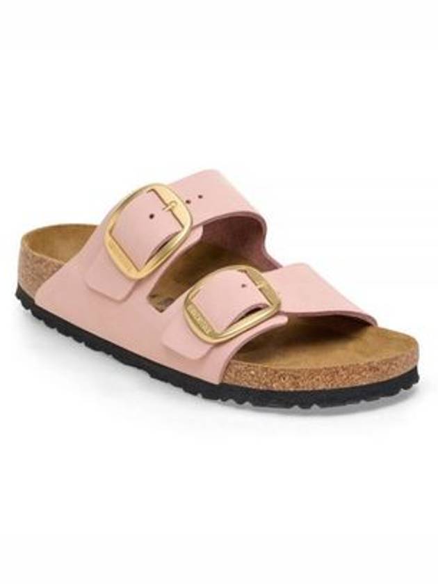 Arizona Big Buckle Nubuck Leather Slippers Pink - BIRKENSTOCK - BALAAN 2