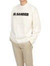 Logo Print Cotton Long Sleeve T-Shirt White - JIL SANDER - BALAAN 6