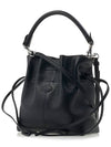 Di Mini Drawstring Leather Bucket Bag Black - TOD'S - BALAAN 3