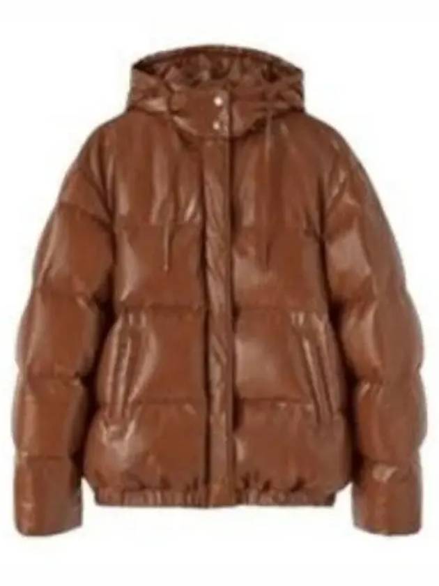 Drawstring Hood Goose Down Jacket Padded Brown - JIL SANDER - BALAAN 2