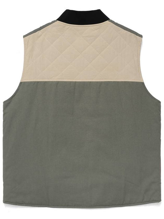 Home on the Range Mix Padding Vest KHAKI - MALBON GOLF - BALAAN 2