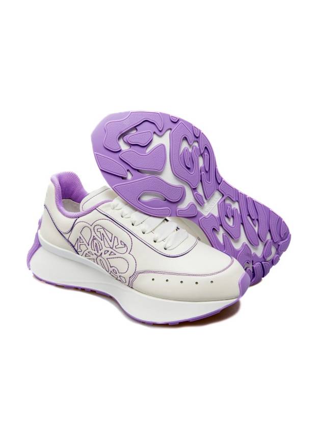 Women's Sprint Runner Low Top Sneakers Purple White - ALEXANDER MCQUEEN - BALAAN 4