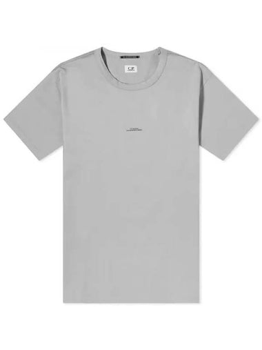 Metropolis Center Logo Short Sleeve T-Shirt Grey - CP COMPANY - BALAAN 1