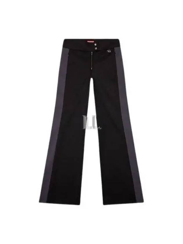 P Pretty Regular Fit Flare Straight Pants Black - DIESEL - BALAAN 2