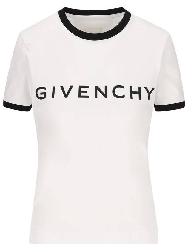 Archetype Slim Fit Cotton Short Sleeve T-Shirt White - GIVENCHY - BALAAN 2