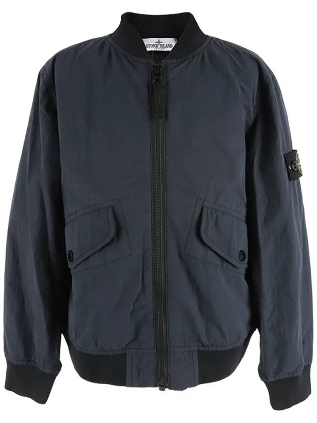 Kids Wappen Patch Bomber Jacket Navy - STONE ISLAND - BALAAN 4