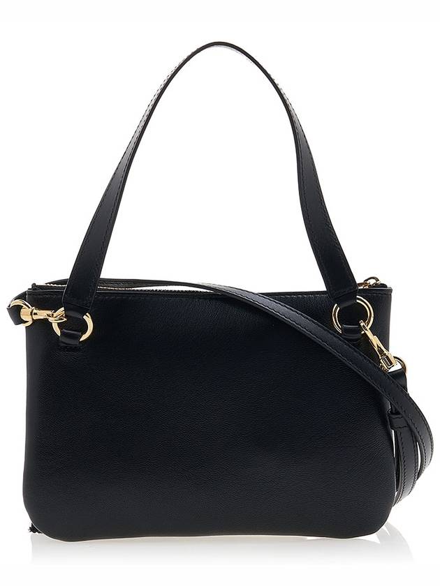 Logo Leather Zipper Tote Bag Black - JIL SANDER - BALAAN 4