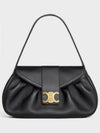 Medium Poly Supple Calfskin Shoulder Bag Black - CELINE - BALAAN 2