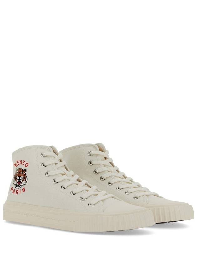 Women's Foxy Canvas High Top Sneakers White - KENZO - BALAAN 4