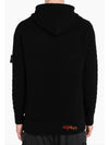 Waffen Knit Hoodie Black - STONE ISLAND - BALAAN 6