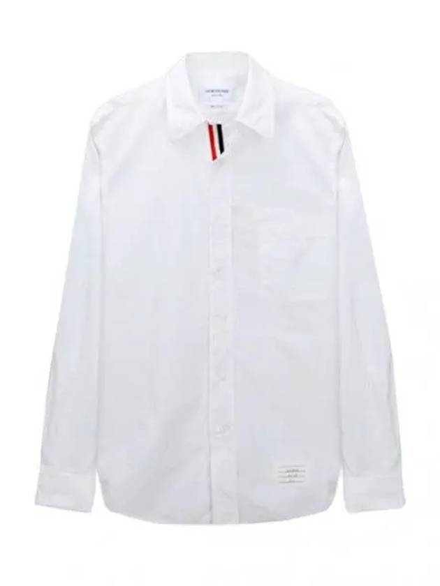 Hidden RWB Trim Classic Poplin Shirt Men s Long Sleeves - THOM BROWNE - BALAAN 1