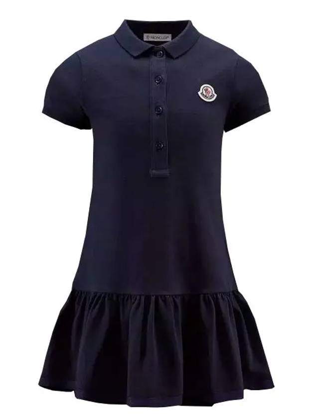 Kids Polo Shirt Dress One Piece Deep Navy 8I00011 8496F 773 8A 10A - MONCLER - BALAAN 1