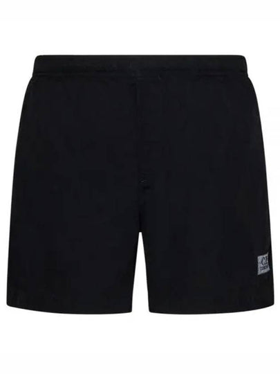 Eco-Chrome R Logo Patch Swim Shorts Black - CP COMPANY - BALAAN 2