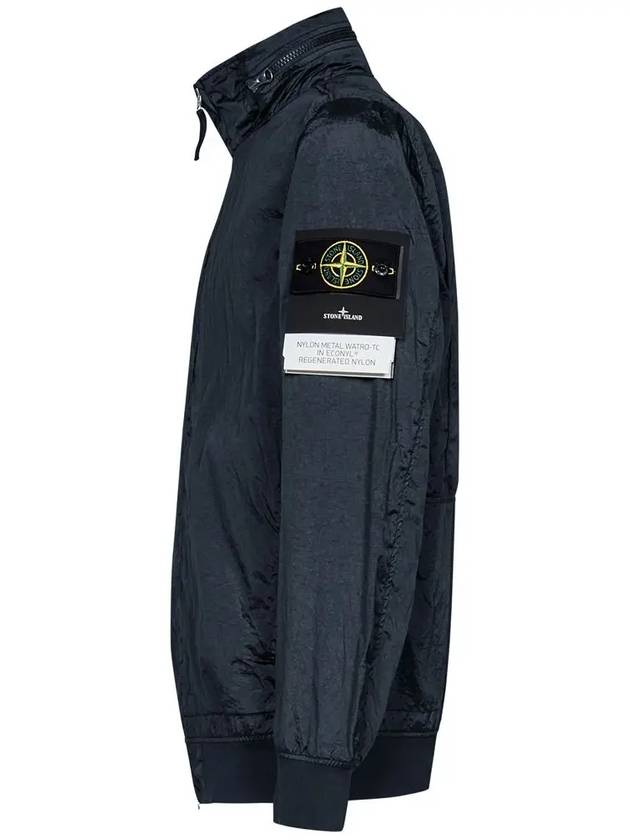 Men's Logo Patch Nylon Metal Zip-up Jacket Navy - STONE ISLAND - BALAAN 4