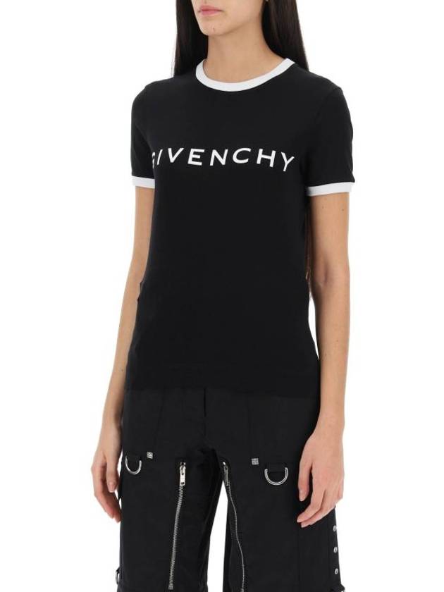 Archetype Slim Fit Cotton Short Sleeve T-Shirt Black - GIVENCHY - BALAAN 5