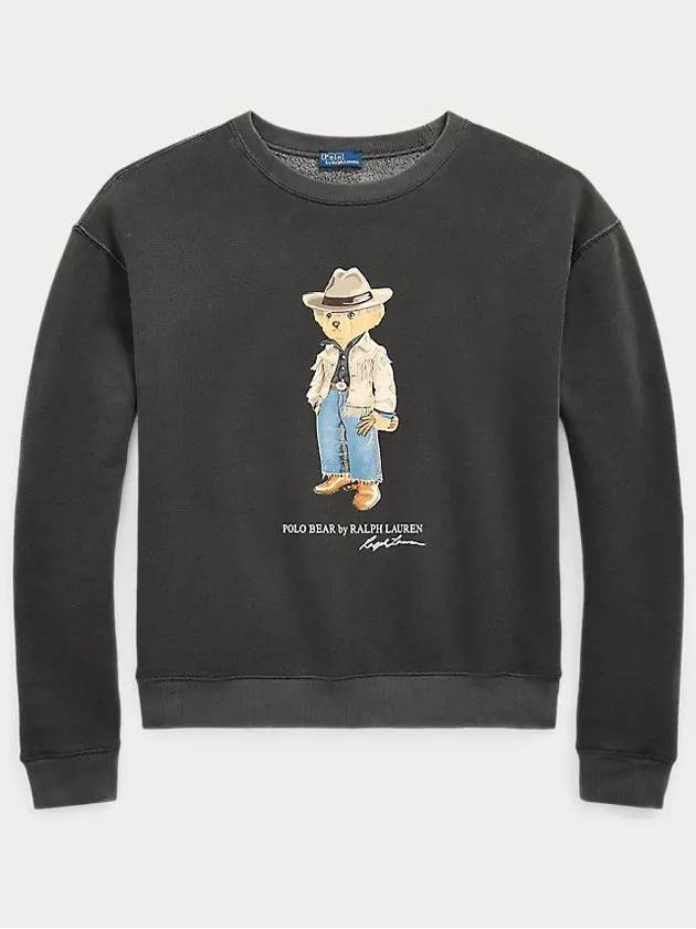 Polo Bear Fleece Crew Neck Sweater Grey - POLO RALPH LAUREN - BALAAN 2