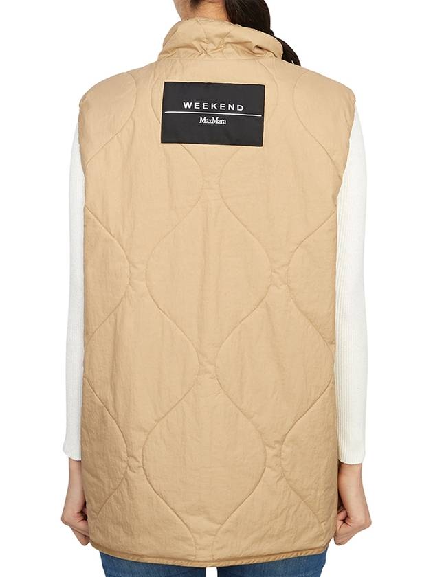 Weekend Yoro Reversible Padding Vest Beige - MAX MARA - BALAAN 7