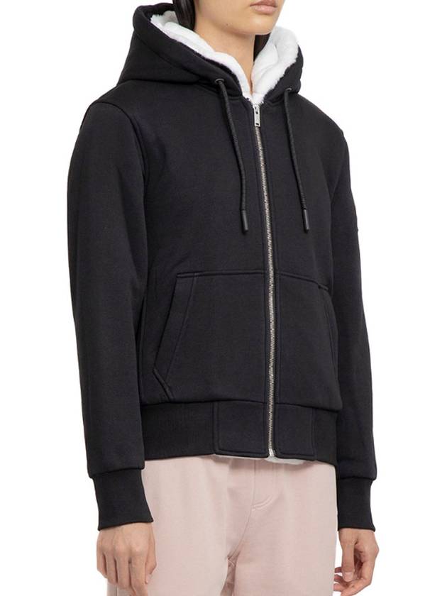 Classic Bunny 3 White Lining Zip Up Hoodie Black - MOOSE KNUCKLES - BALAAN 5