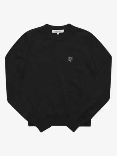 Bold Fox Head Wool Knit Top Black - MAISON KITSUNE - BALAAN 2