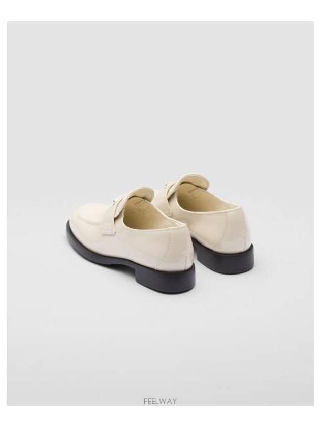 Patent Leather Loafers Ivory - PRADA - BALAAN 6