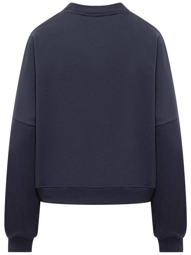 Logo Print Cotton Sweatshirt Blue - MARNI - BALAAN 3