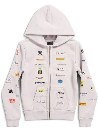 Business English Zip-Up Hoodie Offwhite - BALENCIAGA - BALAAN 2