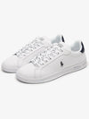 Logo Leather Low Top Sneakers Navy Tab White - POLO RALPH LAUREN - BALAAN 3