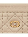 Dior Jolie Freesia Cannage Lambskin Card Wallet Beige - DIOR - BALAAN 4