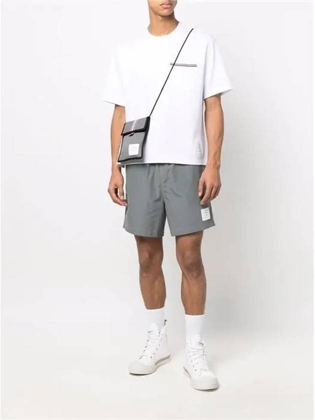 Cotton Oversized Pocket Short Sleeve T-Shirt White - THOM BROWNE - BALAAN 6