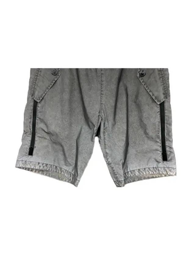 Plated Reflective Dust Colour Bermuda Shorts Grey - STONE ISLAND - BALAAN 4