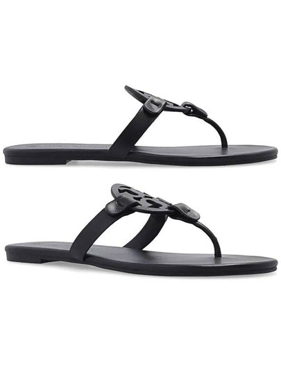 Miller Soft Leather Flip Flops Perfect Black - TORY BURCH - BALAAN 2