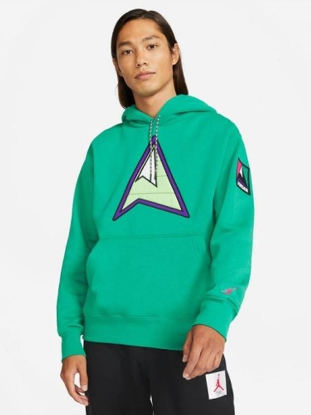 01CT3490370JordanMountain Side Hooded TshirtGreen - NIKE - BALAAN 1