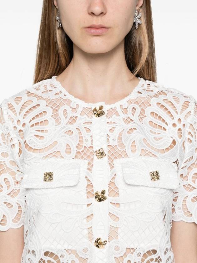 Guipure Lace Shirt White - SELF PORTRAIT - BALAAN 6