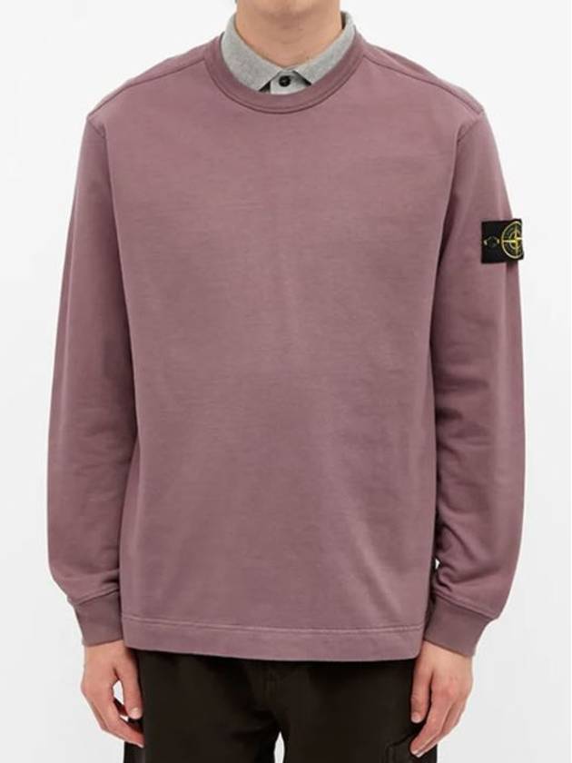 Wappen Patch Crewneck Sweatshirt Purple - STONE ISLAND - BALAAN 3