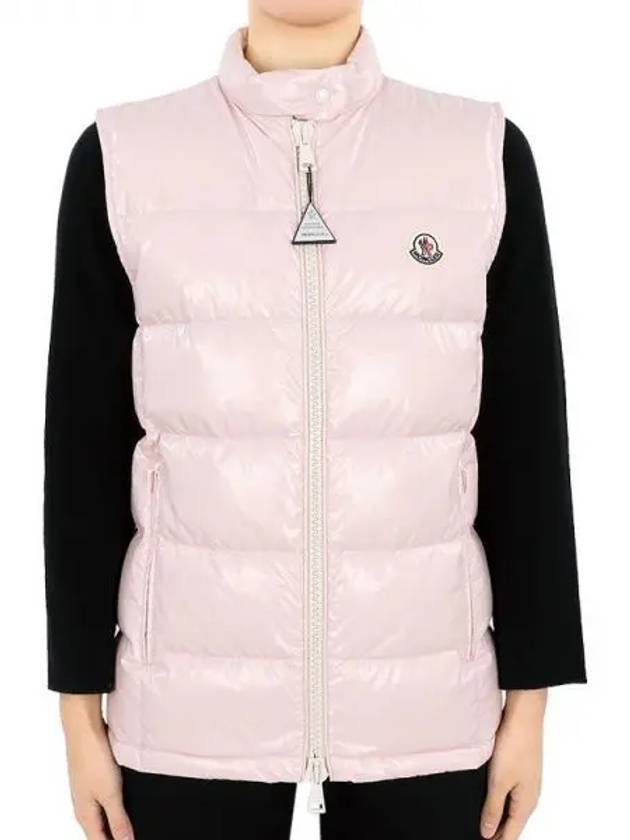 Women s ALCIBIA Logo Patch Padded Vest Light Pink 1A00066 597EU 519 1054472 - MONCLER - BALAAN 1