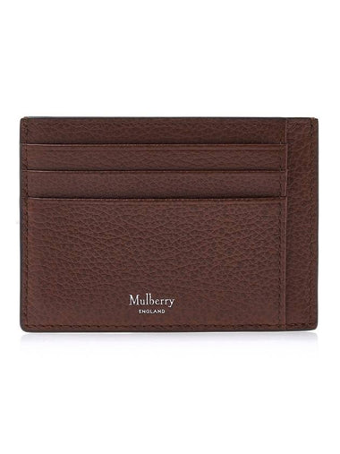 Small Classic Grained Leather Card Wallet Oak - MULBERRY - BALAAN 1