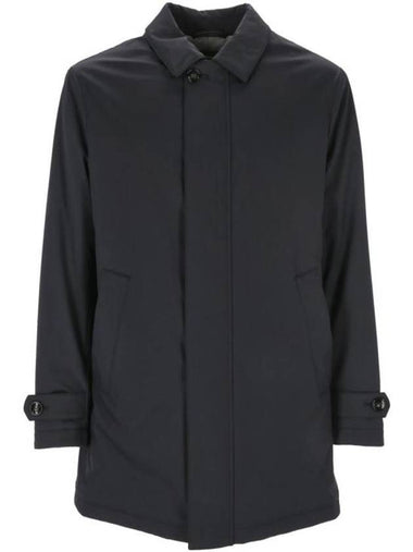 Single Breasted Straight Hem Zip-Up Jacket Navy - KITON - BALAAN 1