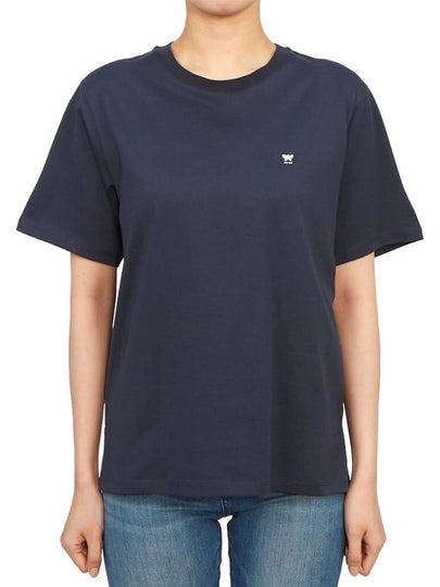 Deodara Side Slit Cotton Short Sleeve T-Shirt Navy - MAX MARA - BALAAN 2