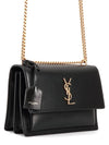 Monogram Smooth Leather Sunset Medium Cross Bag Black - SAINT LAURENT - BALAAN 3