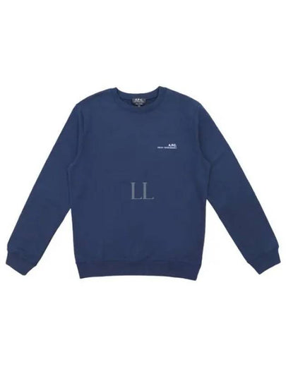 Men's Item Logo Sweatshirt Navy - A.P.C. - BALAAN 2