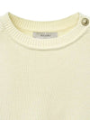 Lux Cotton Classic Button-Up Knit Top Ivory - NOIRER FOR WOMEN - BALAAN 6