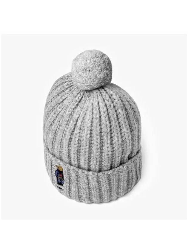 WC0522 032 Bear Cable Knit Pom Beanie - POLO RALPH LAUREN - BALAAN 5