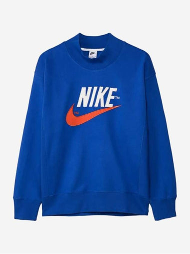 NSW Trend Over Sweatshirt Royal Blue - NIKE - BALAAN 1