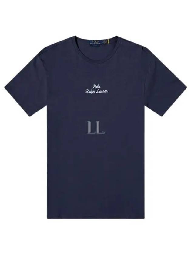 Embroidered Logo Cotton Short Sleeve T-shirt Navy - POLO RALPH LAUREN - BALAAN 2