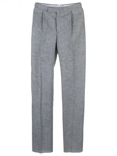 Wool Straight Pants Grey - THOM BROWNE - BALAAN 2