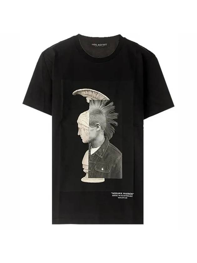 Mohawk Short Sleeve T-Shirt Black - NEIL BARRETT - BALAAN 1