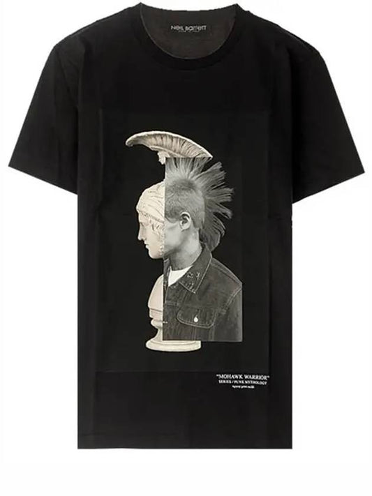 Mohawk Mohawk Short Sleeve T-Shirt Black - NEIL BARRETT - BALAAN.