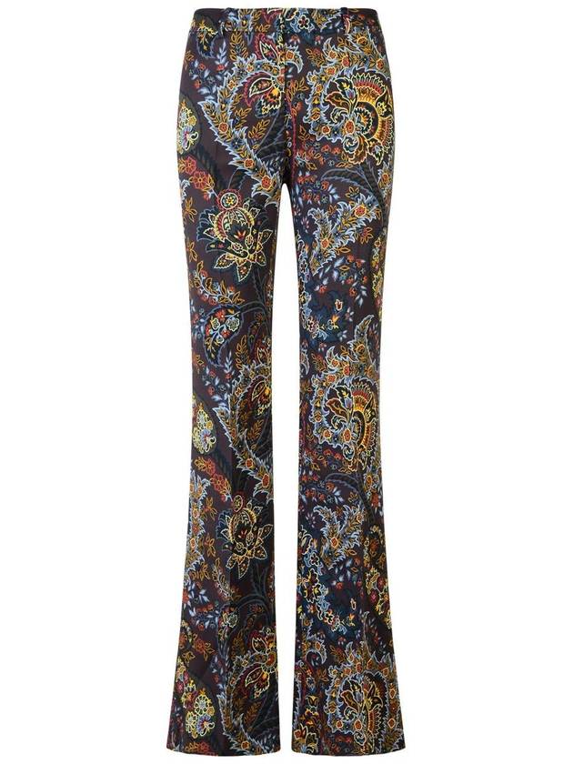 Etro Brown Viscose Trousers - ETRO - BALAAN 1